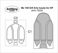 Me 109 G/K Erla haube for KP - Image 1