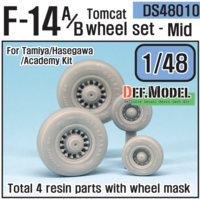 F-14A/B tomcat sagged wheel set- Mid. (for Tamiya/Hasegawa 1/48) - Image 1