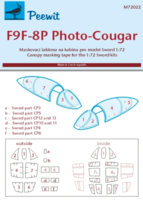 Canopy mask for F9F-8P Photo-Cougar Sword