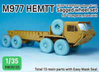 US, IDF M977 HEMTT Truck Goodyear Sagged Wheel set - Image 1