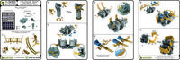 USN 40 mm/56 Bofors quadruple mount ver.3 / with Mk-51 director - (resin, PE and turned parts) - (6pcs) - Image 1