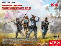 American Civil War Confederate Infantry. Set #2 (100% new molds)