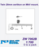 Twin 20mm oerlikon on MkV mount 5 to a pack